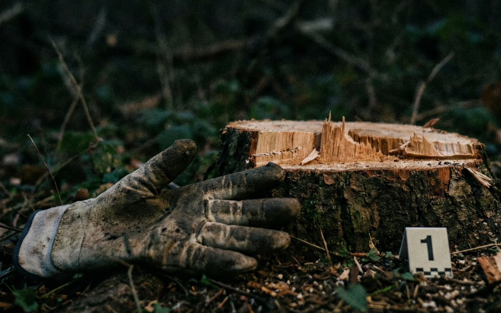Pokácený strom místo činu