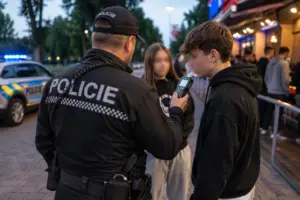 Kontrola mladistvích Policie